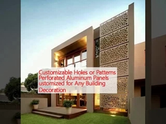 سوراخ ها یا الگوهای سفارشی شده پنل های آلومینیوم سوراخ شده برای هر گونه دکوراسیون ساختمان